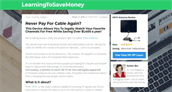 Desktop Screenshot of learningtosavemoney.com