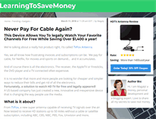 Tablet Screenshot of learningtosavemoney.com